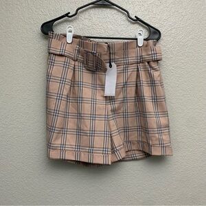 Potter’s Pot Women’s Light Pink Plaid Skort Large NWT